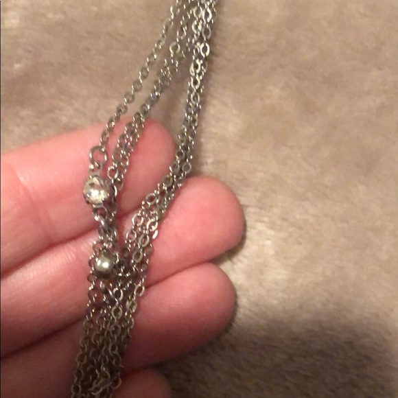 Long silver accent necklace - Picture 3 of 3